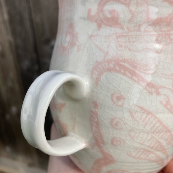 Pink and White Ceramic Anthropologie Monogram “T” Mug - Picture 8 of 10
